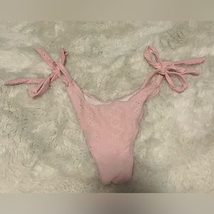 Pink lightly patterned two piece